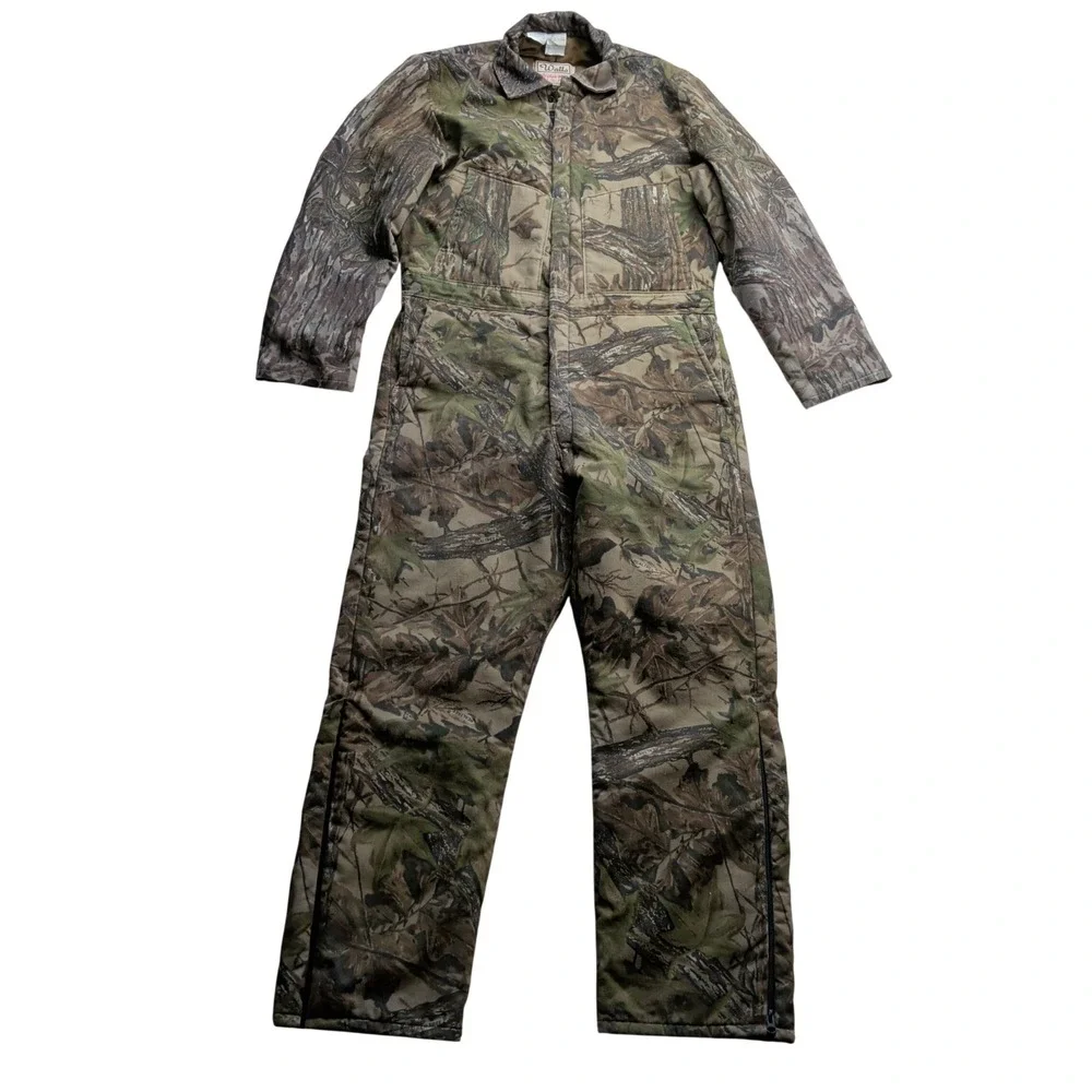 Vintage Walls Blizzard-Pruf Realtree Camo Insulated Coveralls Mens L Tall USA
